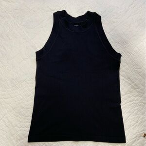 Athleta Ribbed High Neck Razor Back Workout Tank Top size Small